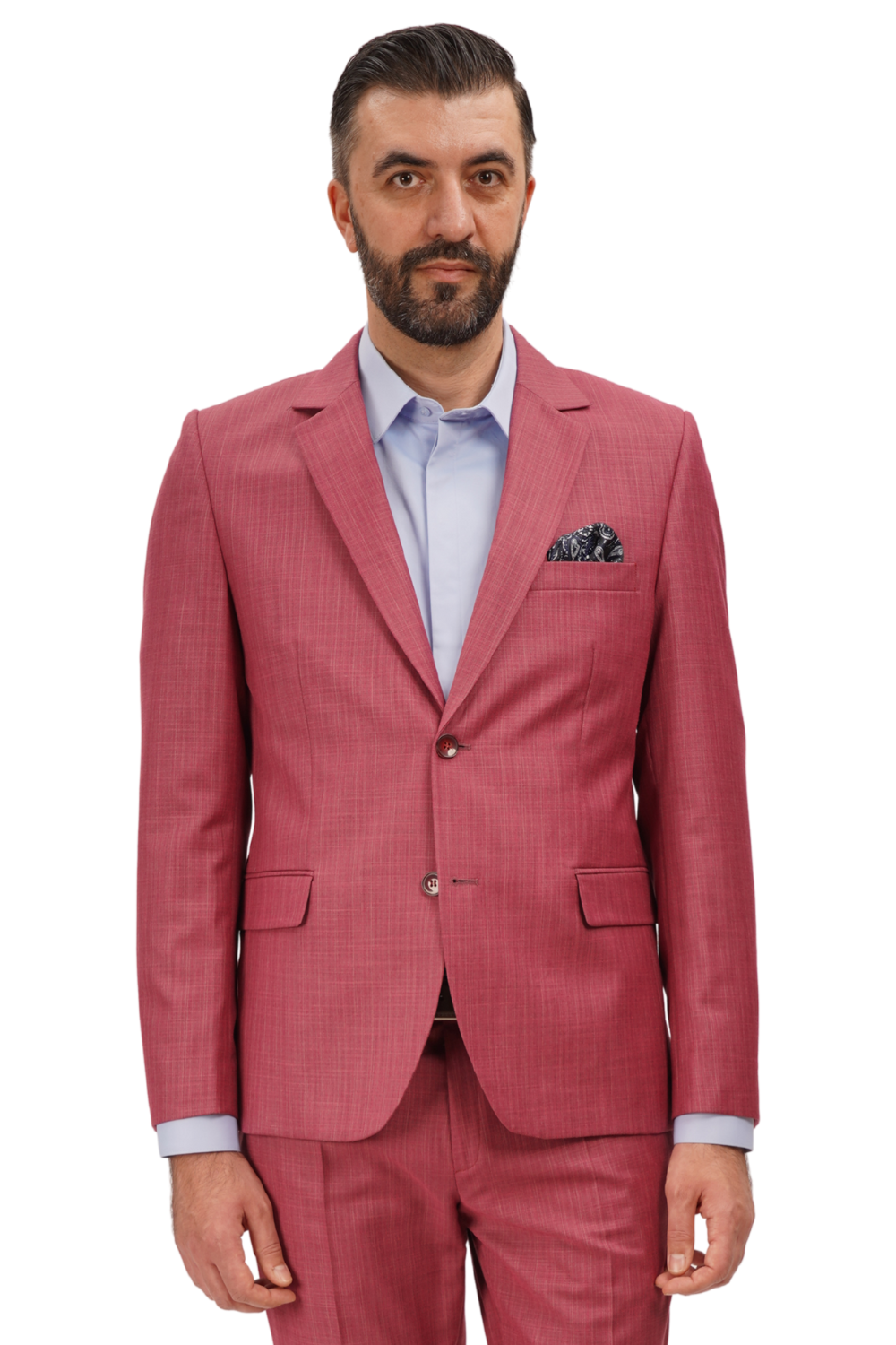 Costum Bărbați Roz din Lână