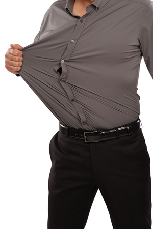 Cămașă Bărbați Gri – Bumbac Elastic