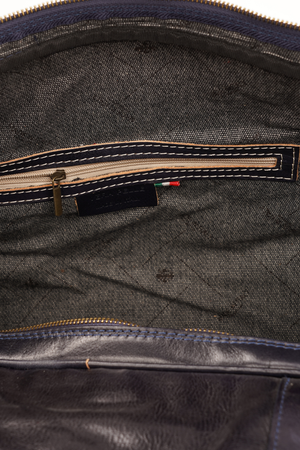 Geantă de Voiaj din Piele Naturală Bleumarin – Made in Italy