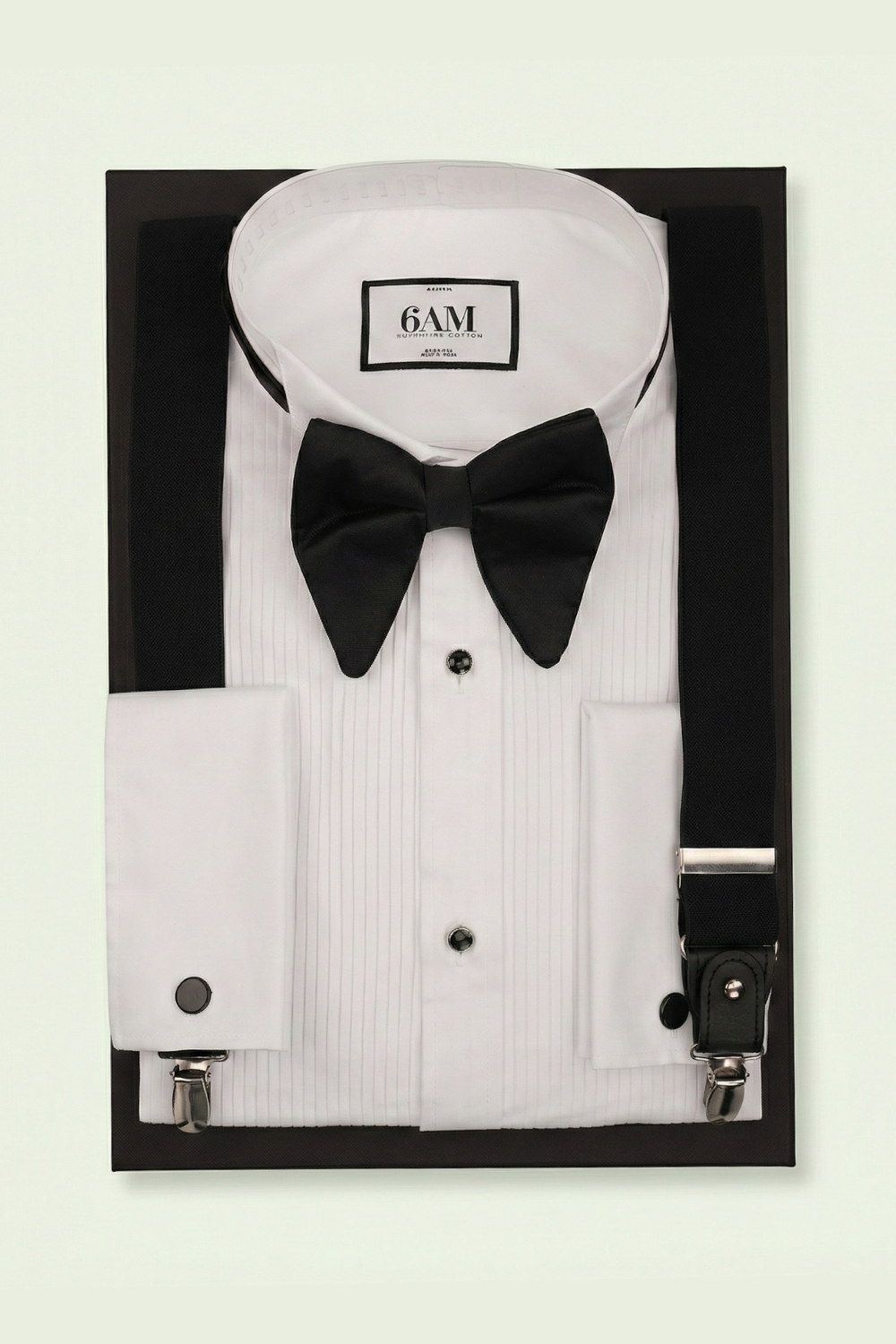 Pachet Cadou Bărbați Cămașă, Papion și Bretele 6AM5003