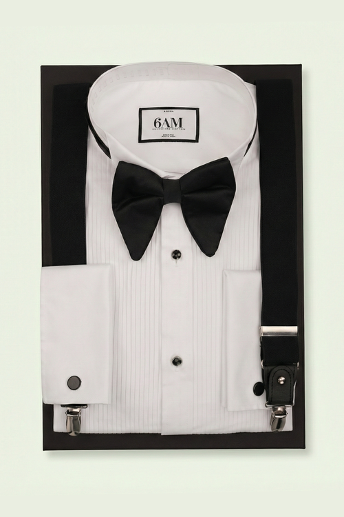 Pachet Cadou Bărbați Cămașă, Papion și Bretele 6AM5003