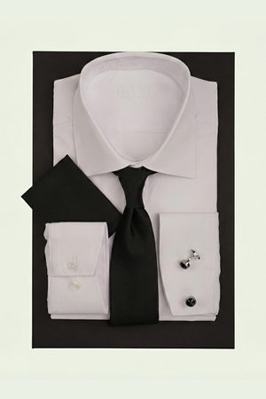 Cutie Cadou Bărbați Cămașă, Cravată, Batistă și Butoni 6AM5005