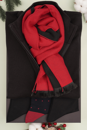 Cutie Cadou Bărbați Eșarfă din Cașmir, Pulover și Șosete 6AM5015