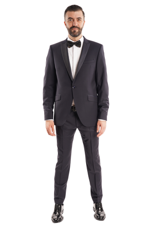 Smoking din Lână Premium Extrafină - Bleumarin 6AM1009342