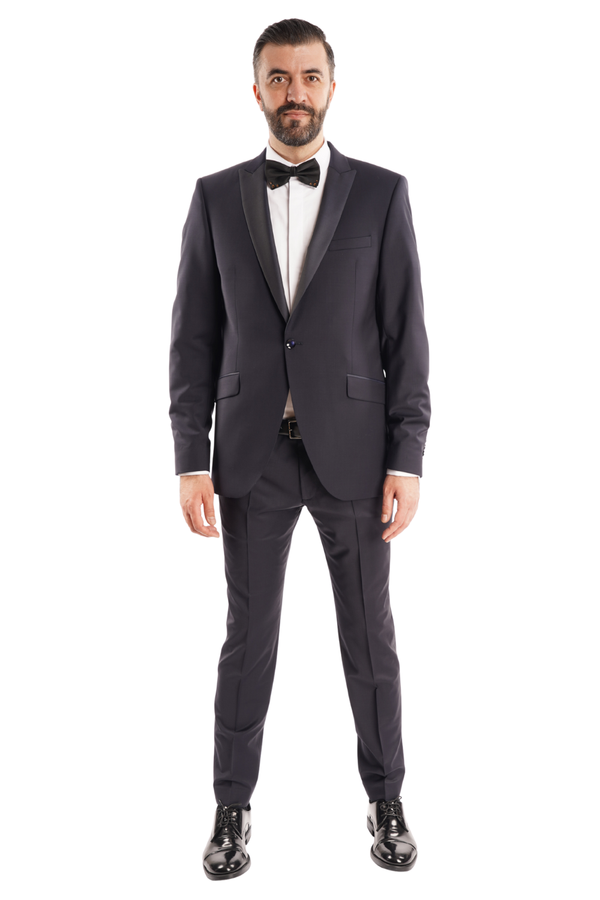 Smoking din Lână Premium Extrafină - Bleumarin 6AM1009342