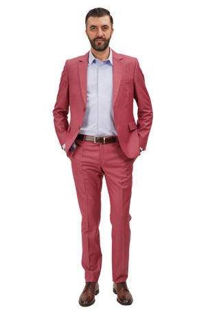 Costum Bărbați Roz din Lână