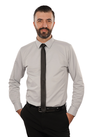 Cămașă Bărbați Gri Deschis – 97% Bumbac