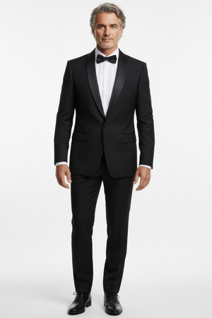 Costum de Ceremonie cu Rever Șal - 6AM310