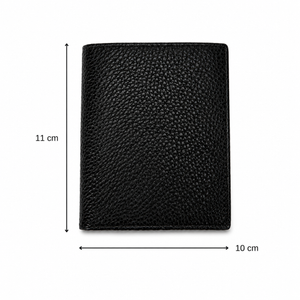 Portofel compact din piele naturală