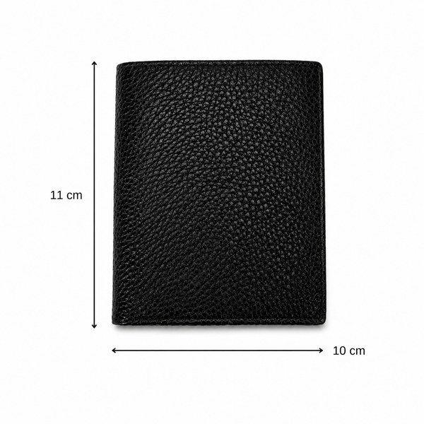 Portofel compact din piele naturală