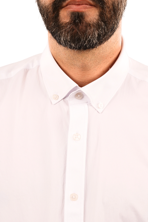 Cămașă Bărbați Albă – Bumbac Elastic