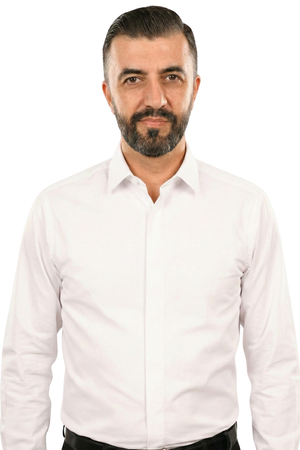 Cămașă Bărbați Albă cu Nasturi Acoperiți și Manșete pentru Butoni