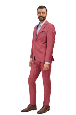 Costum Bărbați Roz din Lână