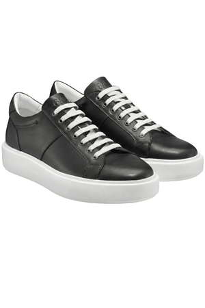 Pantofi Sport Bărbați Negru cu Talpă Albă 6AM 6897