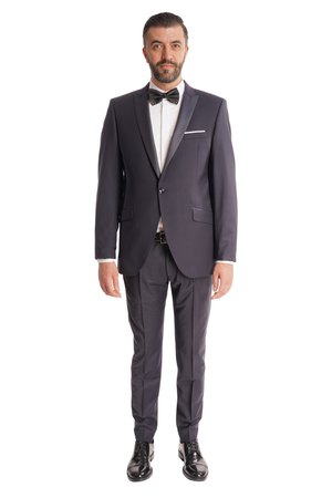 Smoking din Lână Premium Extrafină - Bleumarin 6AM1009342