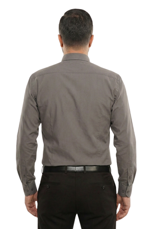 Cămașă Bărbați Gri – Bumbac Elastic