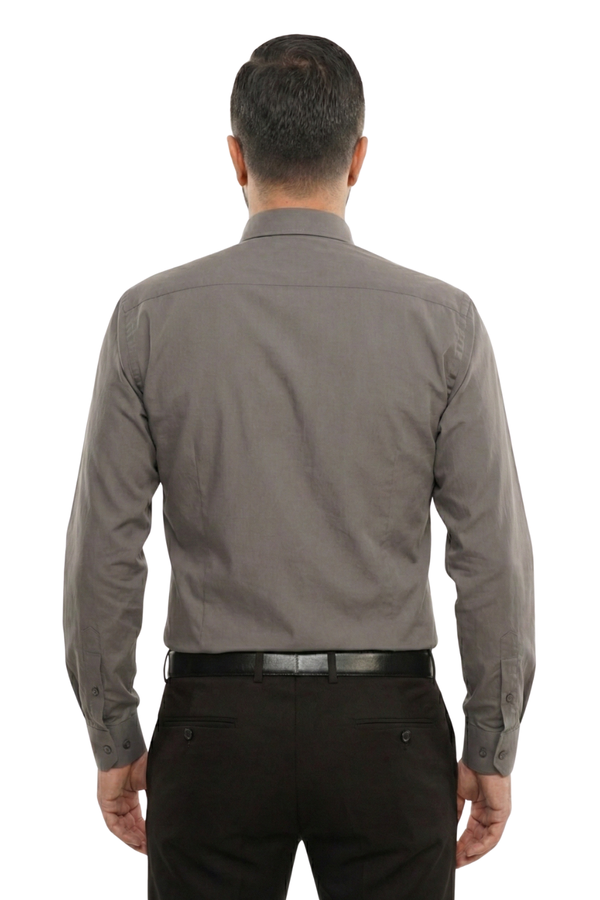 Cămașă Bărbați Gri – Bumbac Elastic