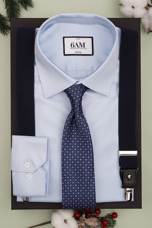 Cutie Cadou Bărbați Cămașă, Cravată și Bretele 6AM5002