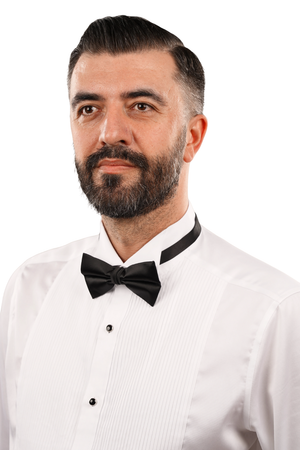 Cămașă Bărbați White Tie cu Guler Rândunică și Plastron 6AM