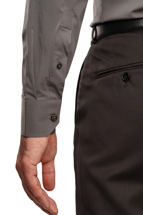 Cămașă Bărbați Gri – Bumbac Elastic