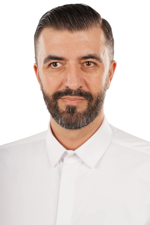 Cămașă Bărbați Albă din Bumbac cu Nasturi Acoperiți