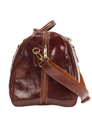 Geantă de Voiaj din Piele Naturală Maro Închis – Made in Italy