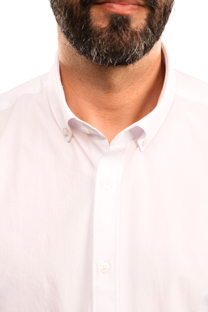 Cămașă Bărbați Albă – Bumbac Elastic