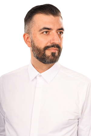 Cămașă Bărbați Albă cu Nasturi Acoperiți și Mansete pentru Butoni