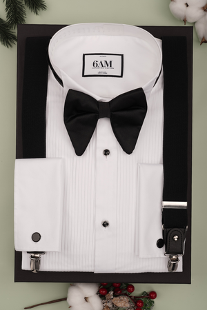 Pachet Cadou Bărbați Cămașă, Papion și Bretele 6AM5003