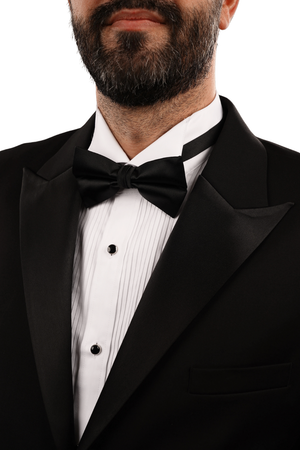 Cămașă Bărbați White Tie cu Guler Rândunică și Plastron 6AM