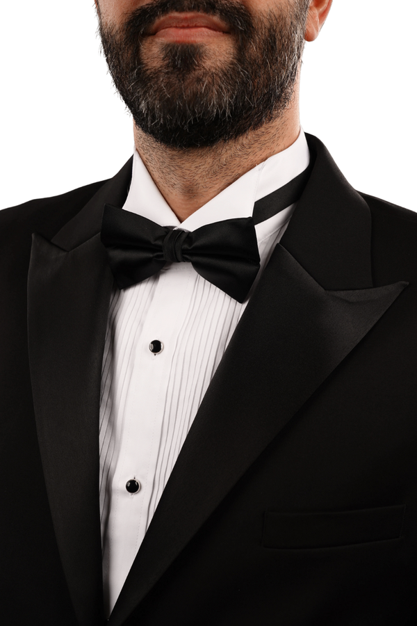 Cămașă Bărbați White Tie cu Guler Rândunică și Plastron 6AM