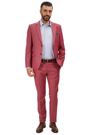 Costum Bărbați Roz din Lână