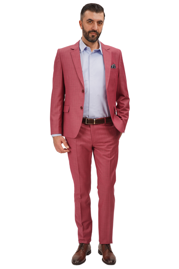 Costum Bărbați Roz din Lână