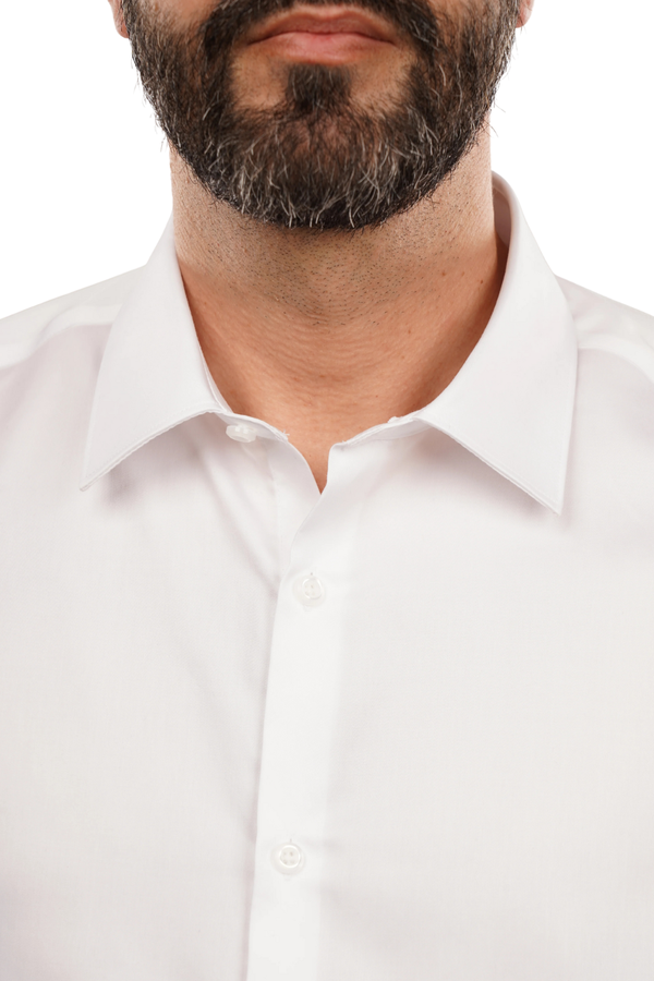 Cămașă Bărbați Albă Non-Iron – Bumbac Superfin