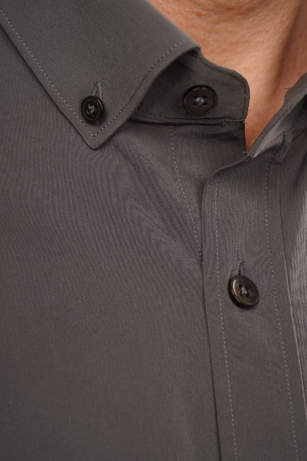 Cămașă Bărbați Gri – Bumbac Elastic