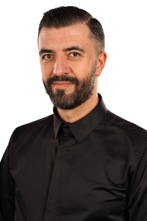 Cămașă Bărbați Neagră din Bumbac cu Nasturi Acoperiți