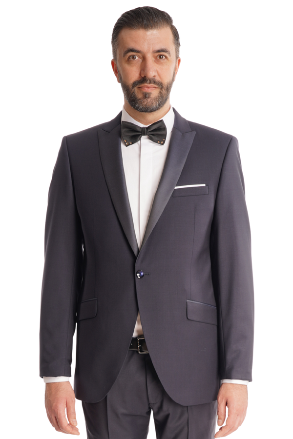 Smoking din Lână Premium Extrafină - Bleumarin 6AM1009342