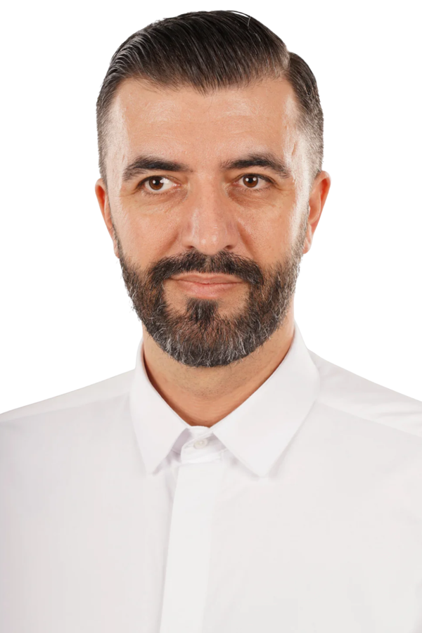 Cămașă Bărbați Albă din Bumbac cu Nasturi Acoperiți