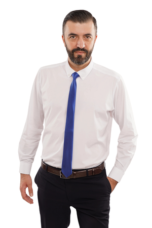 Cămașă Bărbați Albă – Bumbac Elastic