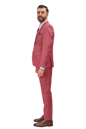 Costum Bărbați Roz din Lână
