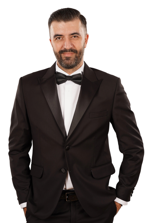 Cămașă Bărbați White Tie cu Guler Rândunică și Mansete pentru Butoni