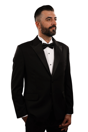 Cămașă Bărbați White Tie cu Guler Rândunică și Plastron 6AM