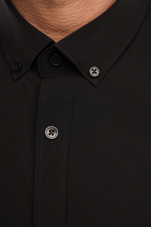 Cămașă Bărbați Neagră – Bumbac Elastic