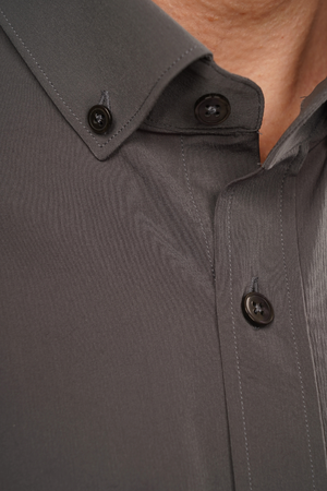 Cămașă Bărbați Gri – Bumbac Elastic