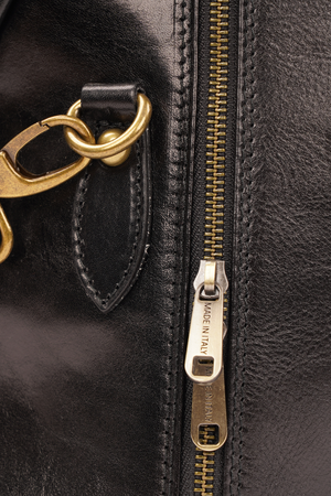 Geantă de Voiaj din Piele Naturală Neagră – Made in Italy