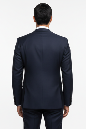 Smoking din Lână Premium Extrafină - Bleumarin 6AM1009342