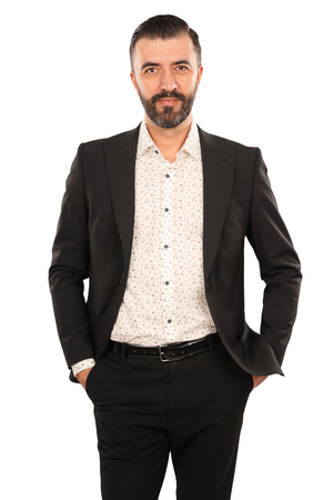 Cămașă Bărbați Albă cu Imprimeu Frunze – 95% Bumbac