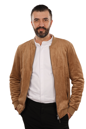 Cămașă Bărbați Albă cu Guler Tunică – 97% Bumbac