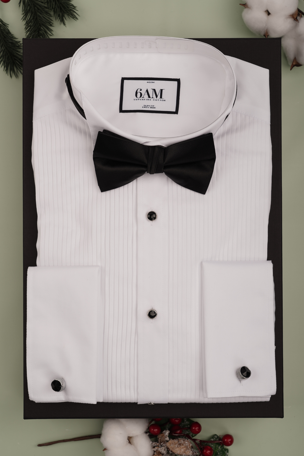 Cutie Cadou Bărbați Cămașă, Papion și Butoni 6AM5006