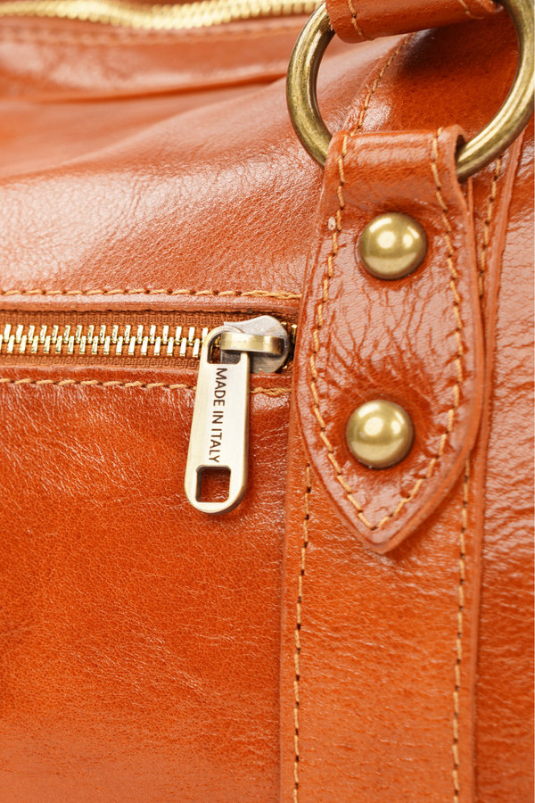 Geantă de Voiaj din Piele Naturală Maro – Made in Italy